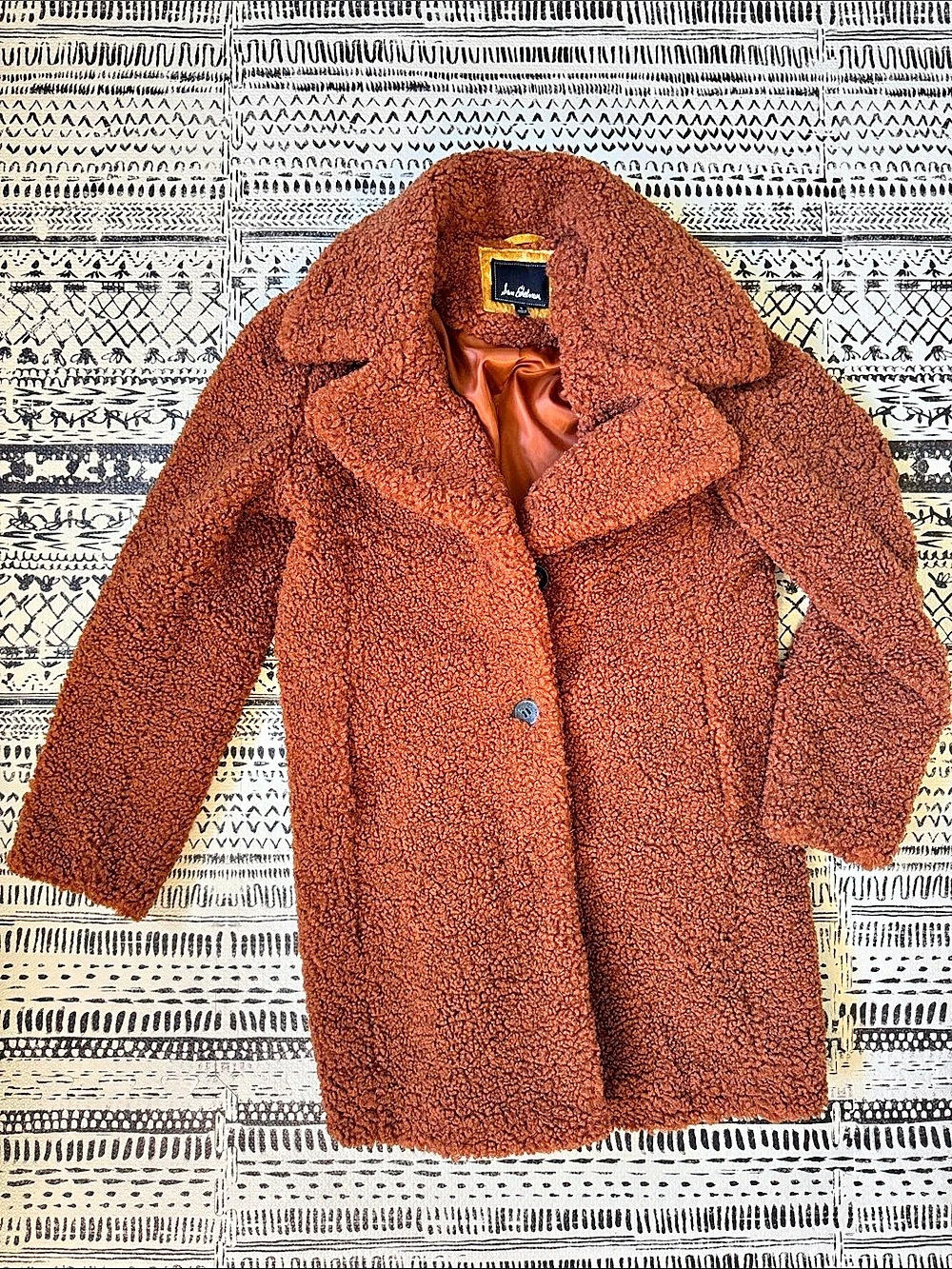 Sam Edelman Burnt Orange Teddy Coat